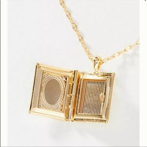 Anthropologie Locket Novel Necklace
